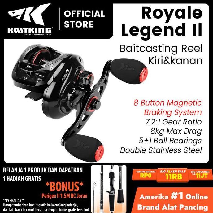 [OFFICIAL] KASTKING ROYALE LEGEND II Reel BC Baitcasting Reel Pancing 7.2 1 Gear Ratio 5 1 Ball Bear
