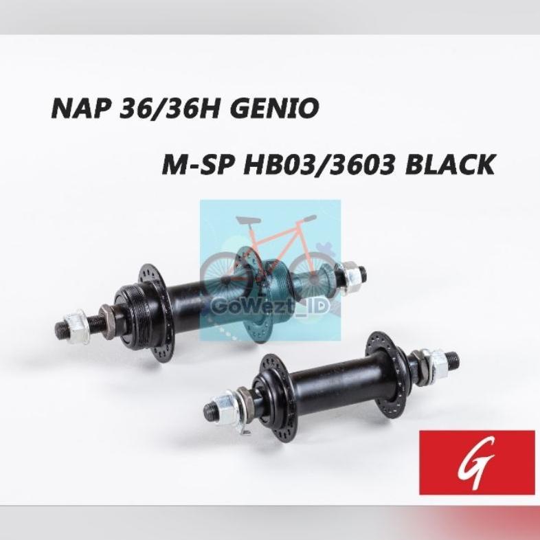 Hub Bosch Nap Sepeda 36 Lubang Genio Hitam Chrome Depan Belakang 36H Anak Lipat Bmx Mini | High Qual