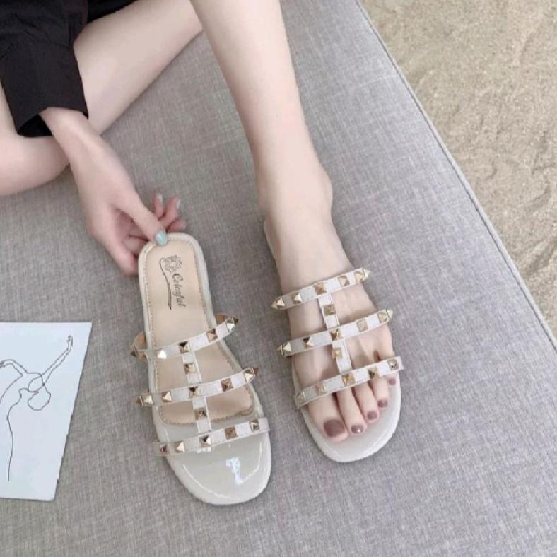 Original Sandal Teplek Wanita Ban 3 Peramid Ck26