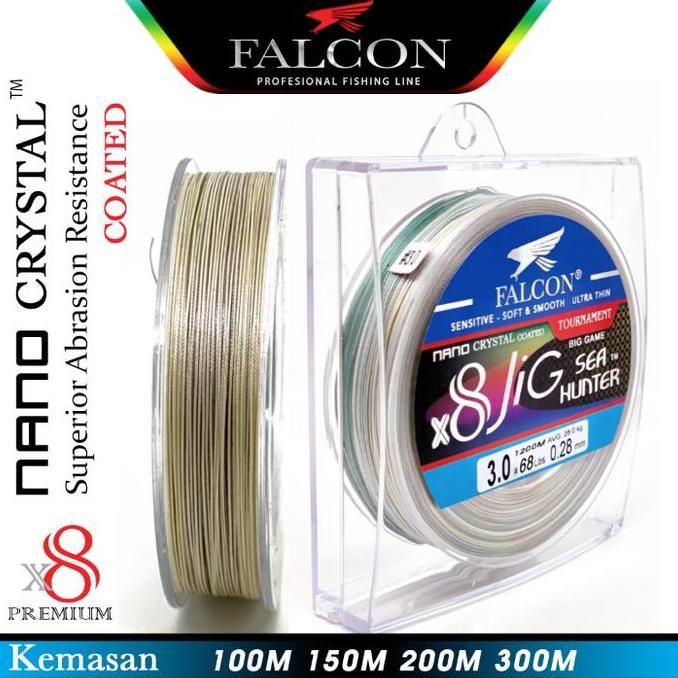 Senar PE X8 Falcon Sea Hunter Jig Nano Crystal Coating.