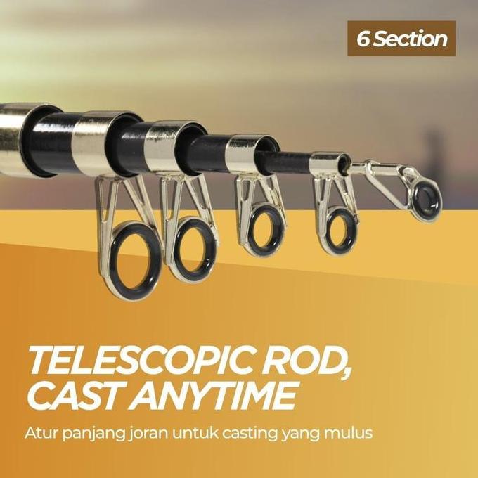 Joran Spining Antena Carbon Murah Jejer Tongkat Pancing Telescopic