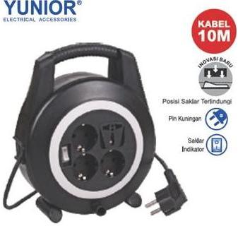 YUNIOR LY-110SK Kabel Roll Box Welto 4 Lubang + Saklar 10M LY-110 SK