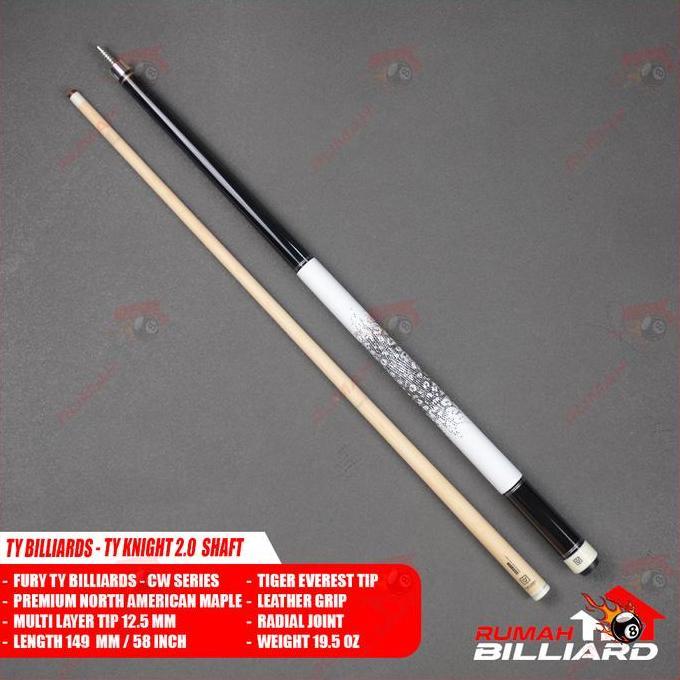 Stick Billiard - Billiard Cue - TY CW-4 - White - TY Knight 2.0 Low Deflection