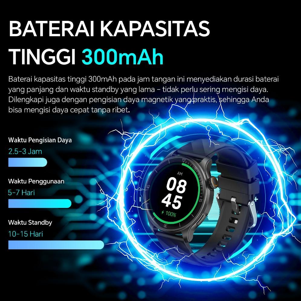 CUCI GUDANG Citijungle Smartwatch GPS SE | Layar AMOLED 1.43" | Tahan Air 3ATM | Bluetooth 5.3 | Kom