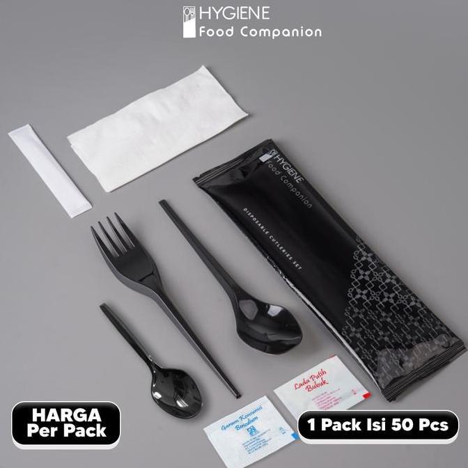 Bora- Set Sendok Garpu Plastik / Sendok Set Hygiene Lengkap