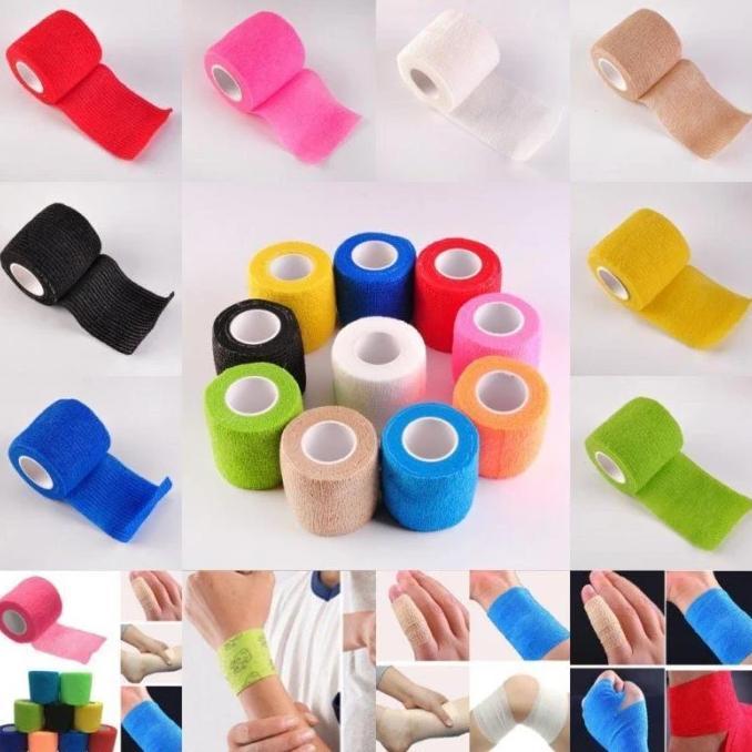 CUCI GUDANG Finger Tape Perban Teping 5CM x 4.5M WristTape Taping Olahraga Sepak Bola Voli Voly Futs