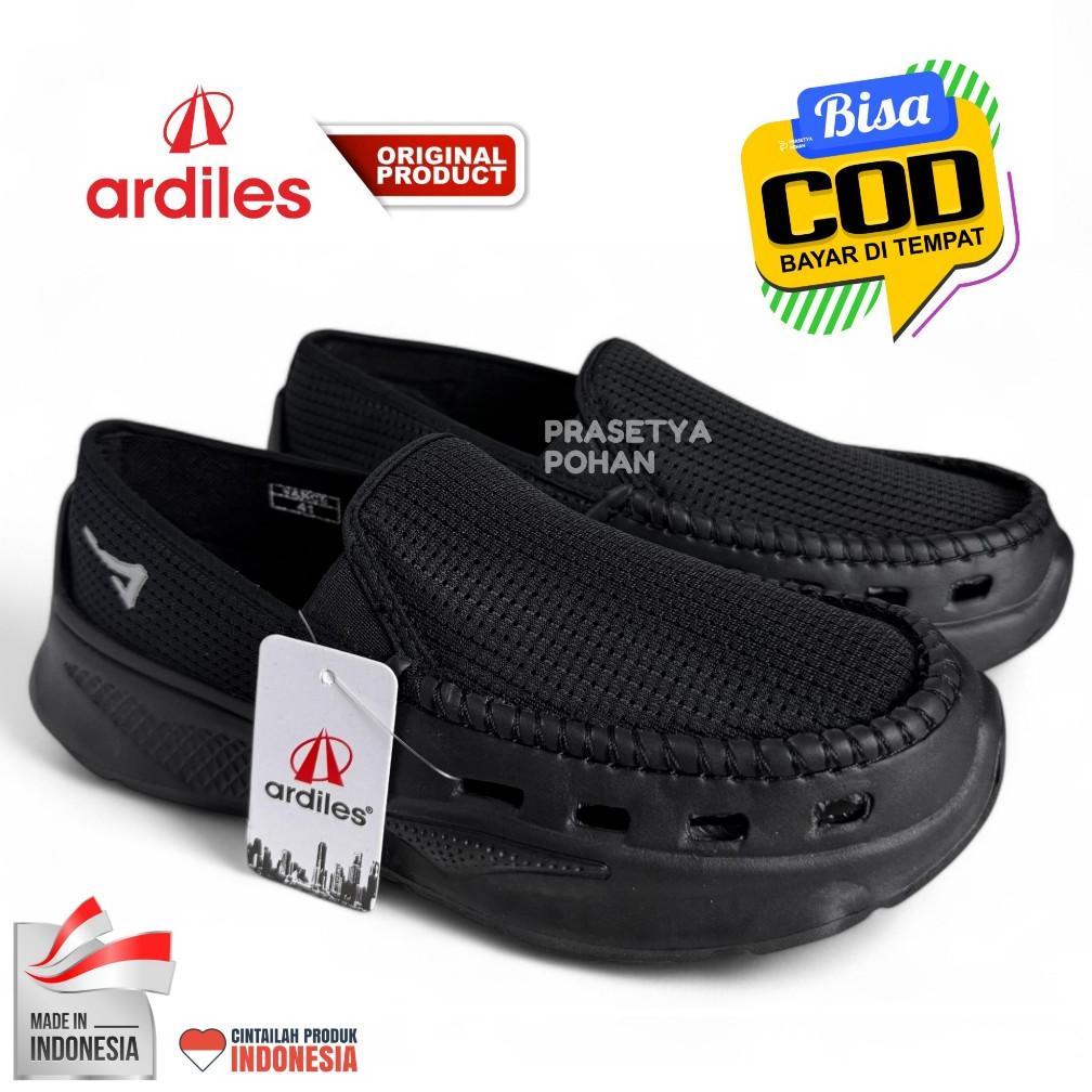 DISKON Sepatu Ardiles Slip On Pria Hitam Original Ardiles - Sepatu Ardiles Pria