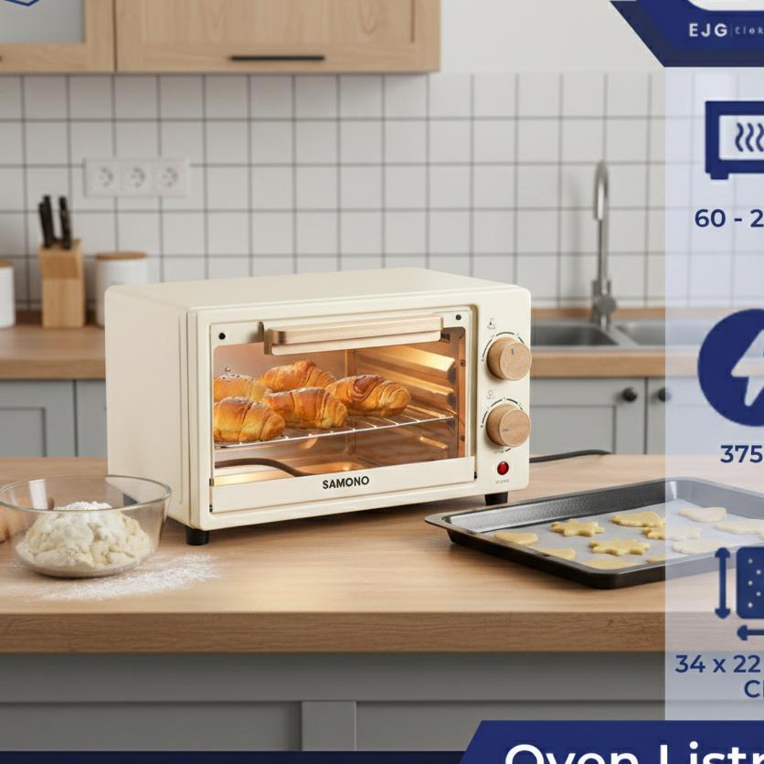 Samono Oven Sw Eog12 Mini Oven Elektrik 12 Liter Sweog12