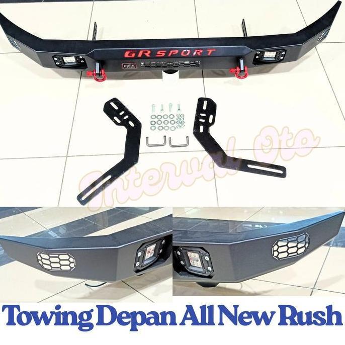 Towing Depan Mobil Rush 2018-2023 Tanduk Pengaman Bumper GR Sport Custom Emboss
