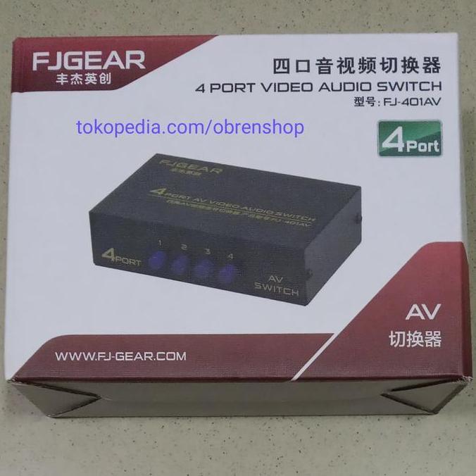 AV Switch 4 Port / Audio Video Switch 4 Port
