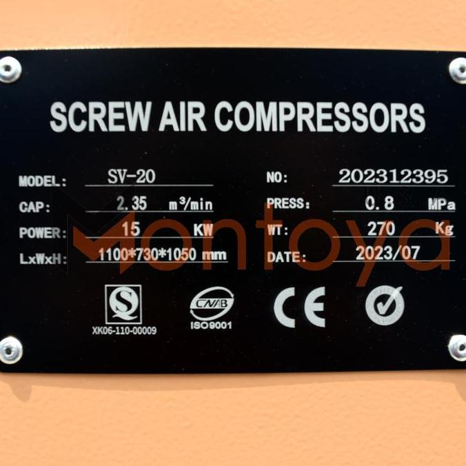 Screw Kompresor 20 hp 15 kw SV 20 Montoya U.S.A Kompresor Screw 20 hp (TERBAIK) (TERBARU) (TERMURAH)