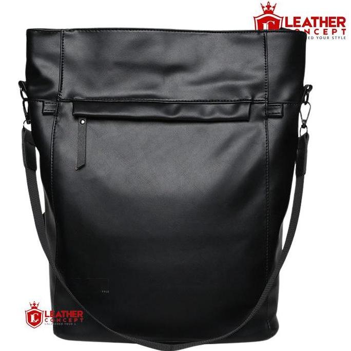 Leather Concept FERGIE BLACK Tas Ransel Dewasa Tas Ransel Kuliah Backpack Waterproof Hitam