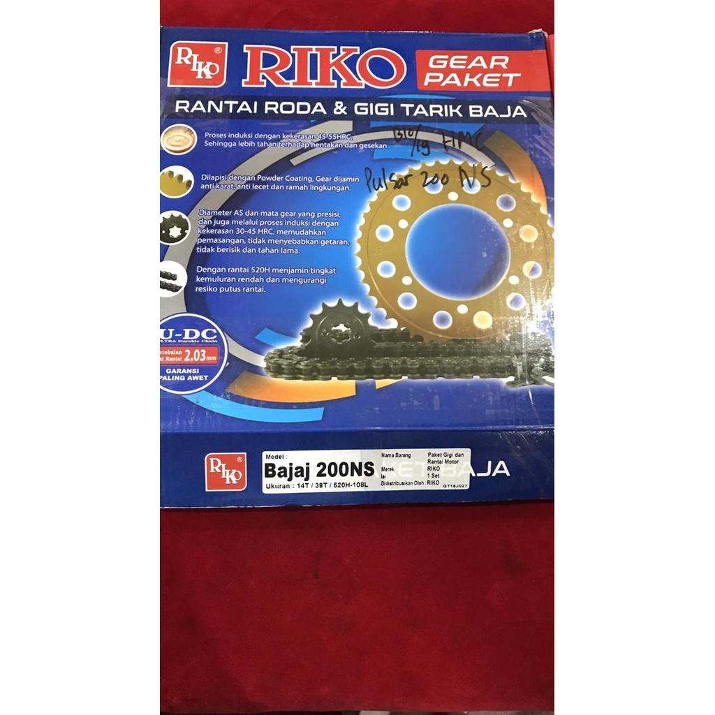 Gear Gir paket set Kawasaki Bajaj 200NS RIKO