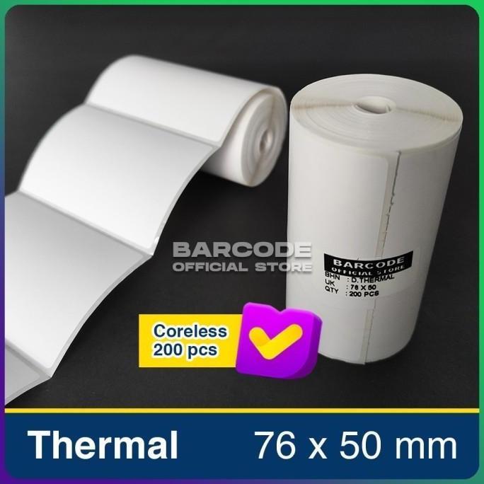 (Good) Label Sticker Termal 76x50mm / 76 x 50 / 76x50 mm 1 Line (1 Slop)