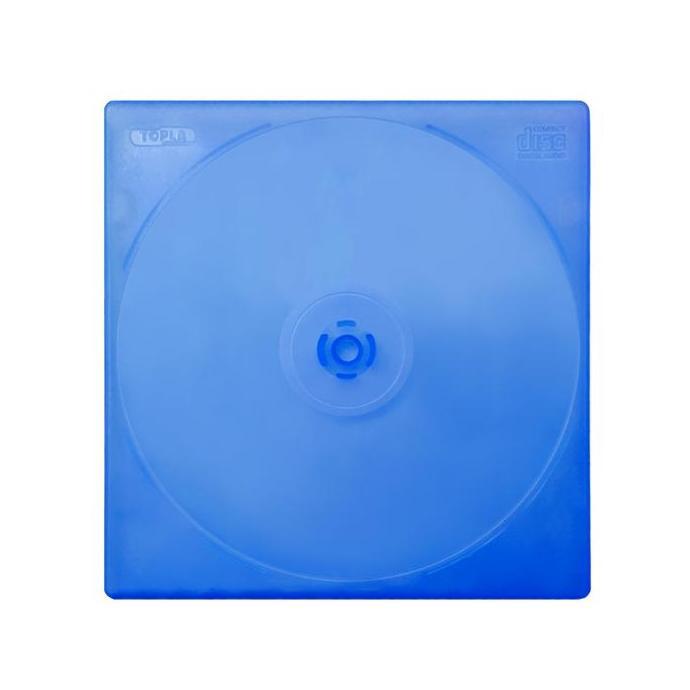 (ISI 50) Topla CD Case Segi "A" tanpa Cover Tempat Kaset Bening Kotak Mika 50 Pcs Biru Hijau Kuning 