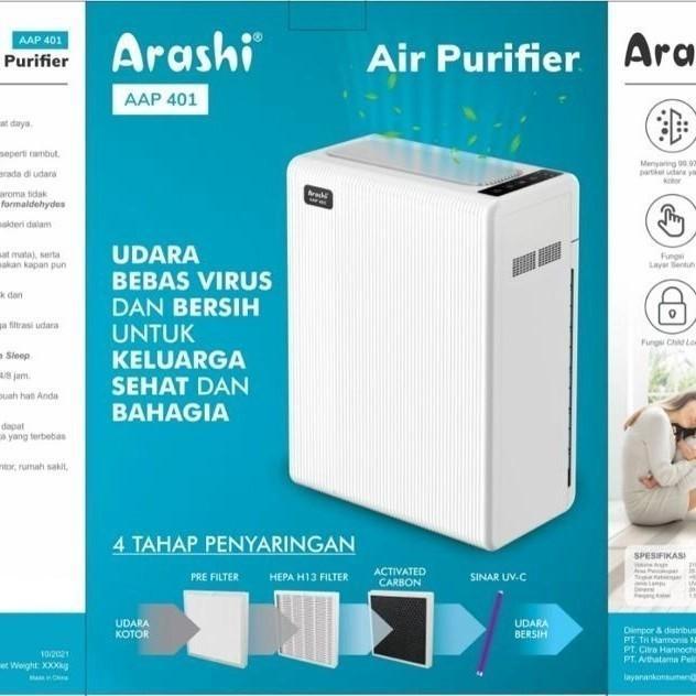 Arashi Air Purifier Aap 401 With Hepa Filter + Uvc Aap401 Aap-401