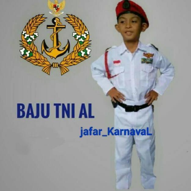 BAJU TNI AL PUTRA, KOSTUM TNI AL ANAK ,BAJU KARNAVAL TNI AL PUTIH Fashion