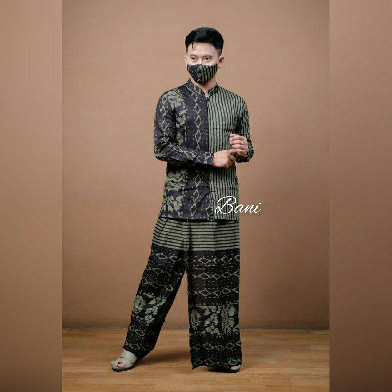 TERBARU BAJU KOKO PRIA_SET SARUNG KOKO DAN SARUNG CELANA KOKO PAKAIAN MUSLIM PRIA