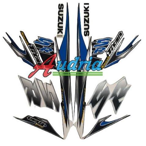 striping stiker motor suzuki smash titan 2012 hitam-putih