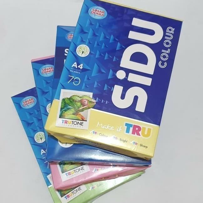 Kertas Hvs Sidu A4 Dan F4 70Gsm Warna 1 Rim