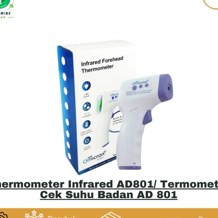 Thermometer Infrared Ad801/ Termometer Cek Suhu Badan Ad 801/ Thermometer Digital Tembak Aicare/ The
