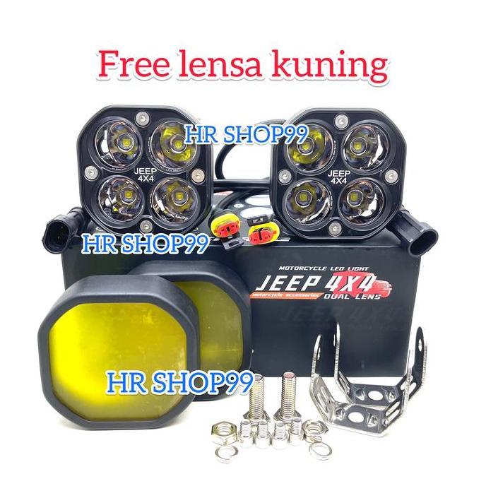 Lampu Tembak L4Z 4 Mata LED 40 Watt Sepasang Jeep 4x4