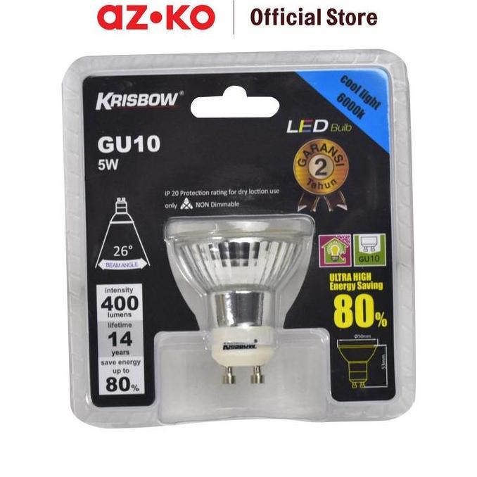 (Good) KRISBOW BOHLAM LED GU10 5W 400 LUMENS - PUTIH