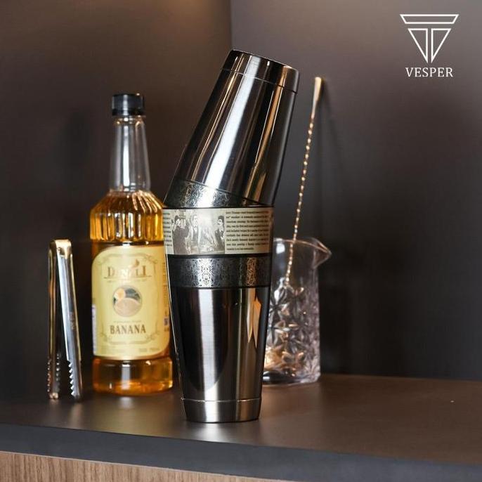 jerry thomas boston shaker collection vintage special edition stainless steel cocktail bar tools / a