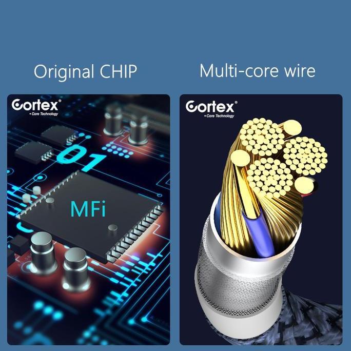 Cortex Power - MH380 Splitter iPhone 2in1 Lightning to Jack 3.5 mm Converter Support Live PUBG Charg