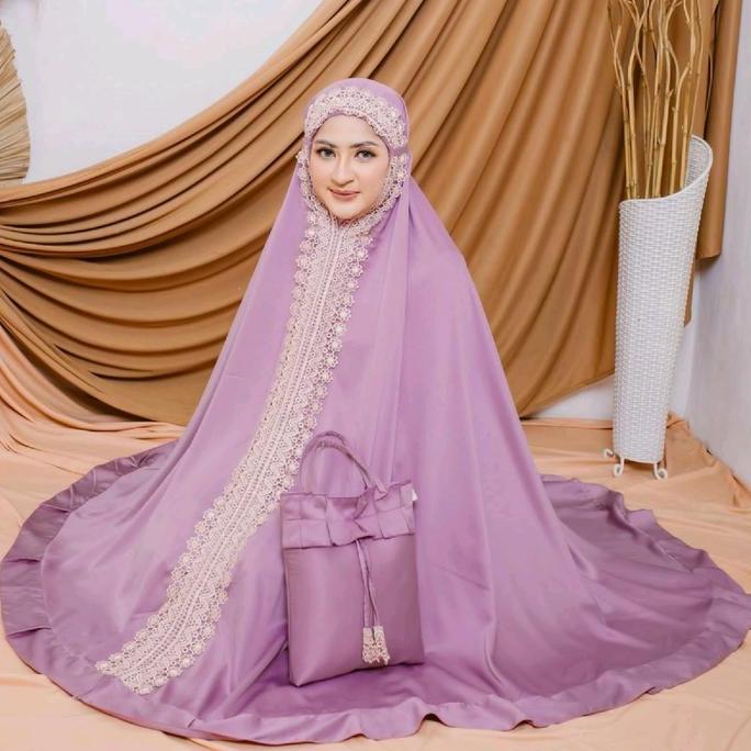 Areyou- Mukena Raline Renda Meh By Zena