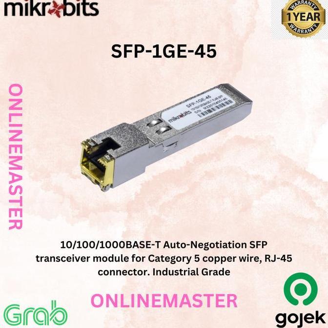Mikrobits SFP Transceiver (RJ45) SFP-1GE-45