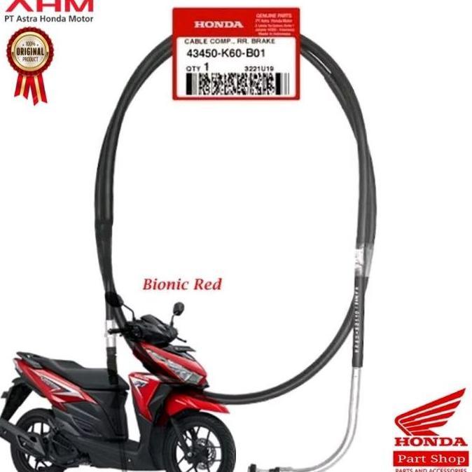 43450-K60-B01 Kabel Rem Belakang Vario 125 Esp K60 2015 2018 Ready