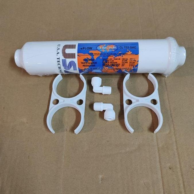 BEBAS ONGKIR - Paket Post Carbon Olsmo Pure Small CL T33 GAC Reverse Osmosis