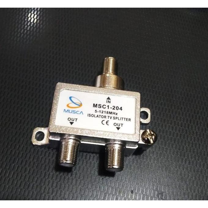 splitter antena tv cabang 2 way spliter Signal + drat connector