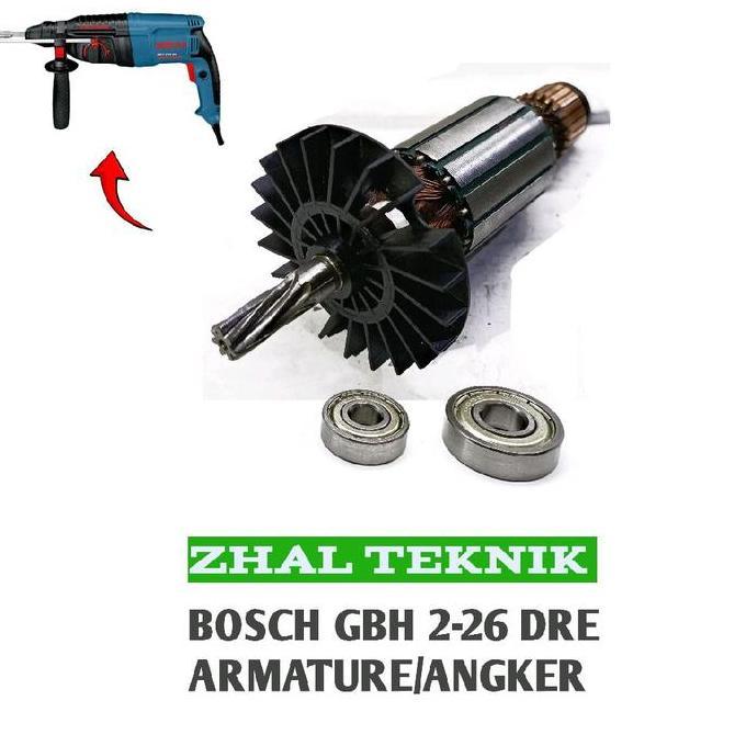 ARMATURE UNTUK BOSCH GBH 2-26DRE MESIN BOR DRILL BOSCH SDS PLUS 3 FUNGSI RESTOCK!