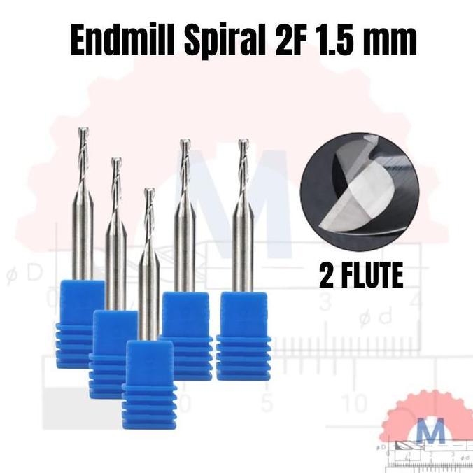 ENDMILL 2F SPIRAL 1.5MM CARBIDE 1.5 MM 2 FLUTE CNC ROUTER BIT HIGH QUALITY