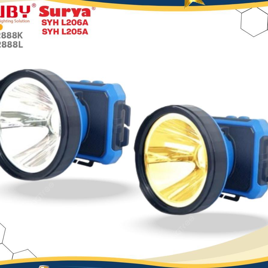 Senter Kepala Surya 205A / 206A / Luby L2888 / Headlamp Luby L2888  / L2888 / L-2888 / Rechargeable