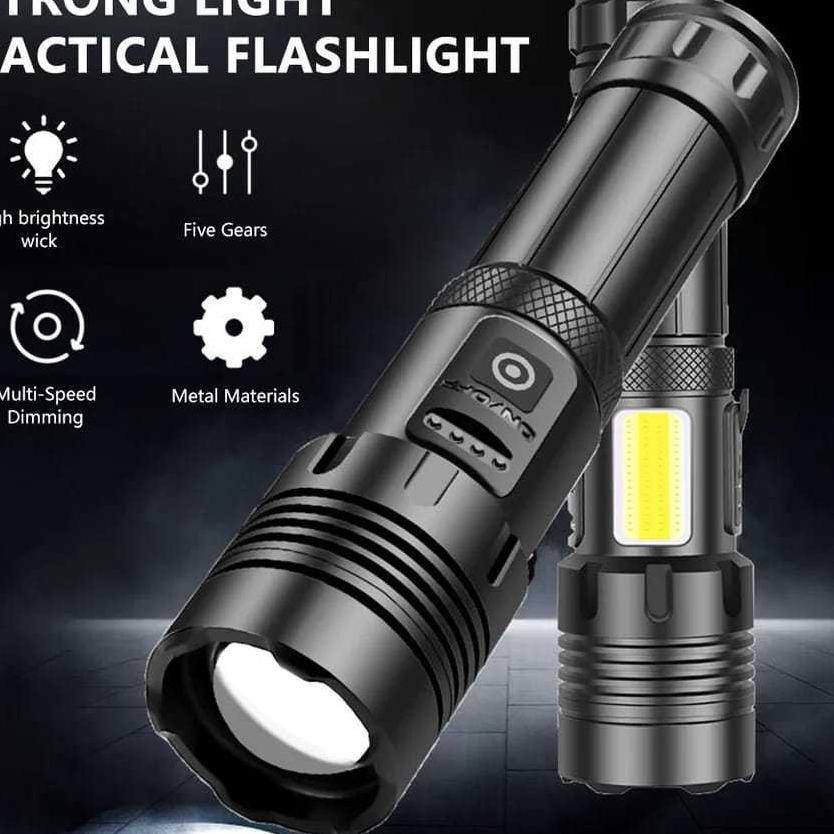 Cod & Ready Stok Senter Swat Police Murah Terbaik / Senter Led Cas Usb / Senter Swat