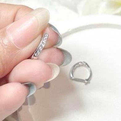 anting listring emas putih emas tua 17k