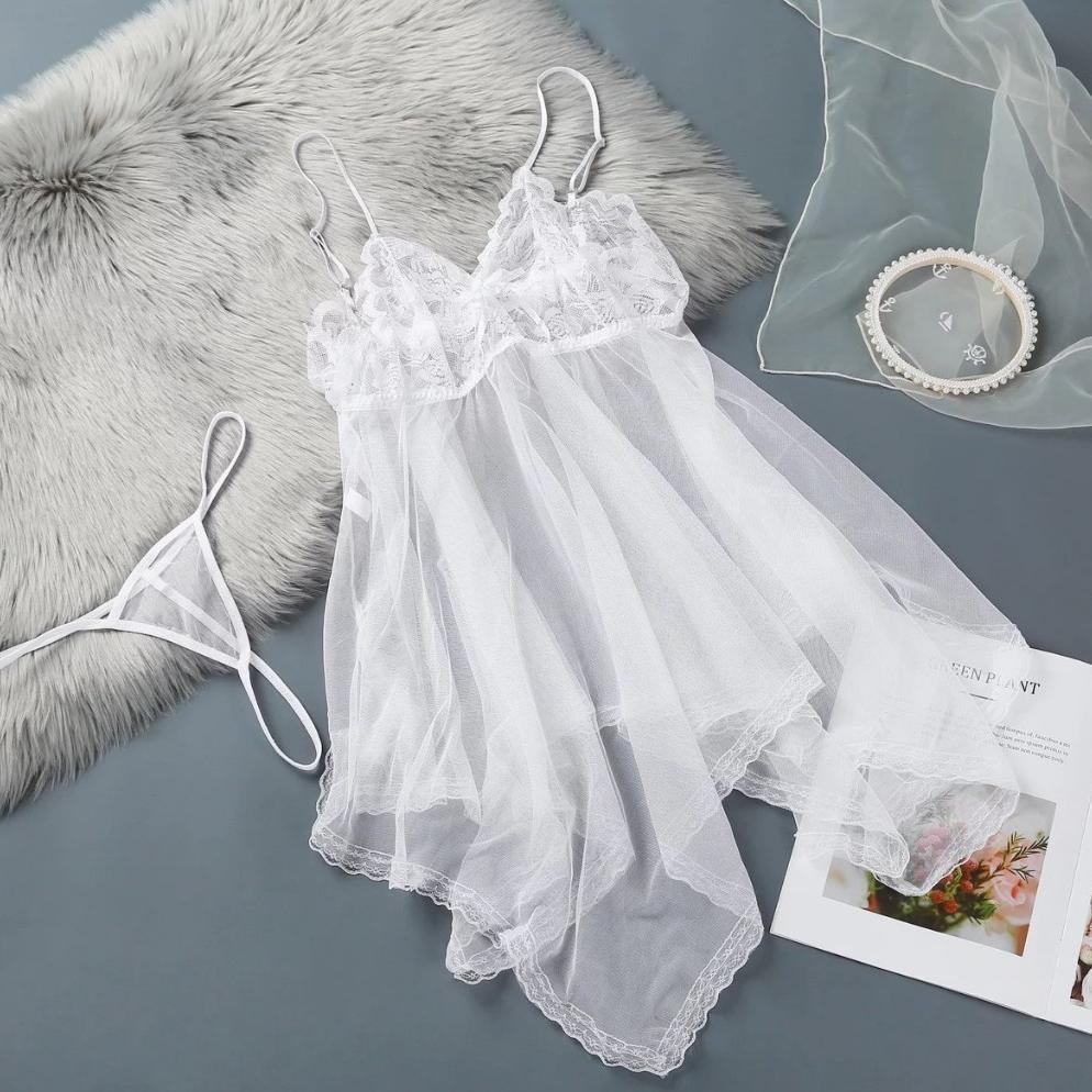 TERBARU LINGERIE MURAH SEXY RENDA TEMBUS PANDANG SEXY BAJU TIDUR WANITA 3A125