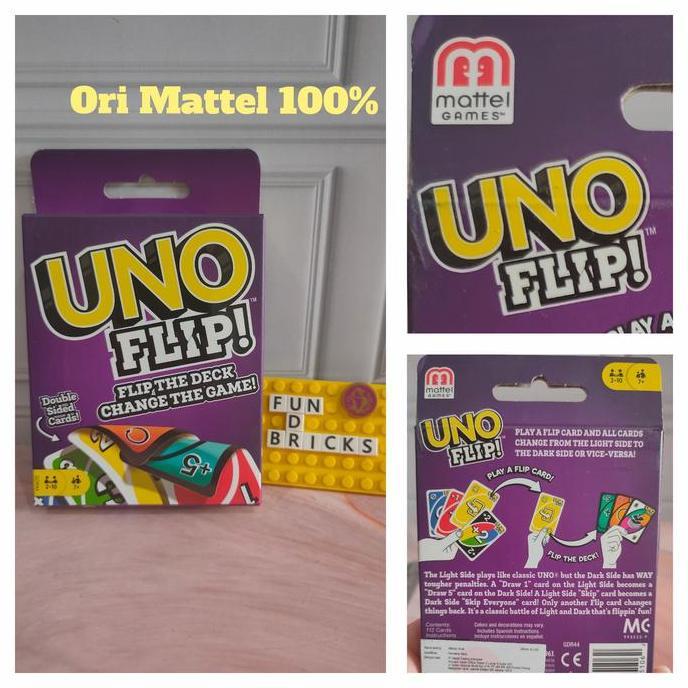 Mattel Games UNO Flip Kartu Uno Asli Original