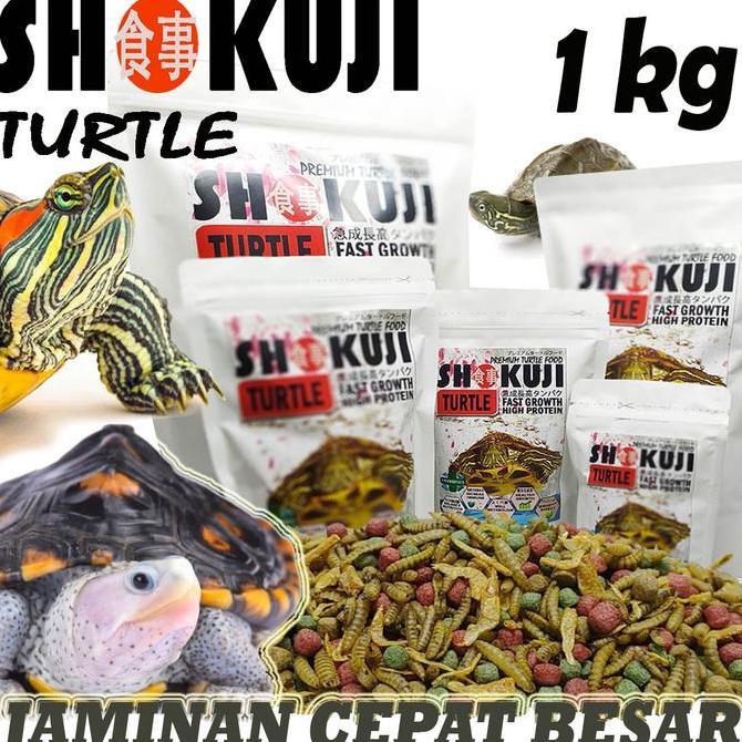 Kickbit- 1Kg Shokuji Pelet Makanan Kura-Kura Air Res Brazil Cst Ast Pakan Kura Damer Piput Monbi Pic