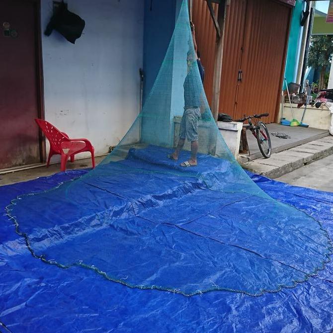 JALA IKAN JALA UDANG BAHAN NILON 3,3 METER JALA LEMPAR TERMURAH LUBANG JARI KELINGKING TIMAH SUPER N
