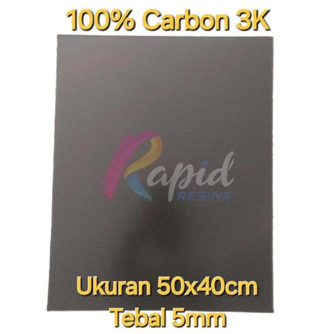 Pelat Serat Karbon Lembaran Carbon Fiber Sheet 5mm Plat