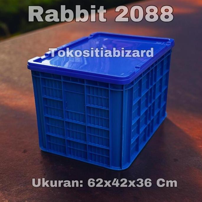 Container Box Industri Plastik 2088 Rabbit + Tutup/ Kerajang industri Plastik
