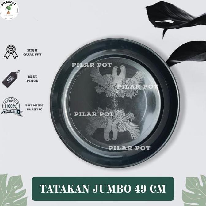 tatakan alas pot bunga 60 hitam 49cm untuk pot 60cm - TATAKAN JUMBO