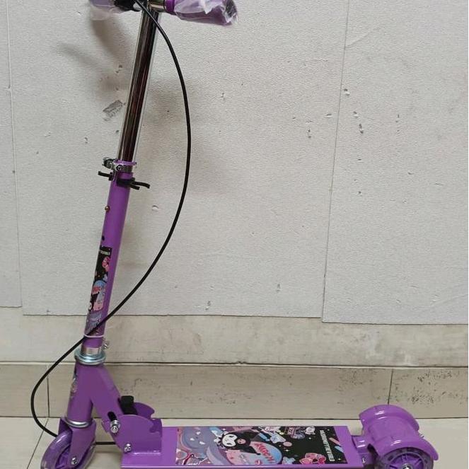 Mainan Outdoor Anak O Sekuter Skuter Ada Rem Lampu Kuromi Frozen Hello Kitty Avenger Spiderman