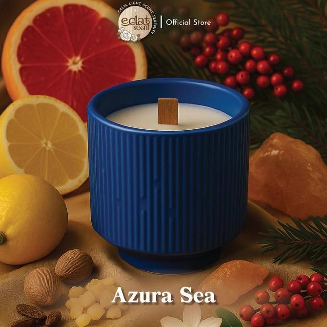 Eclat Candles Fresh Floral Woody Aromatherapy Candle Lilin Kedelai Estetik Cup Keramik Colorful 5 Pi