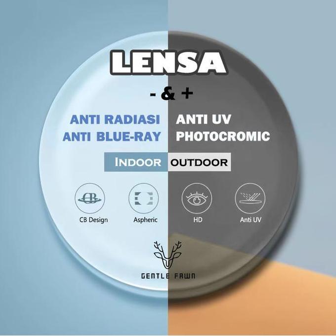 New- Gray Pink Lensa Kacamata Antiradiasiblueray Photocromic Abr Pgx Antiuv