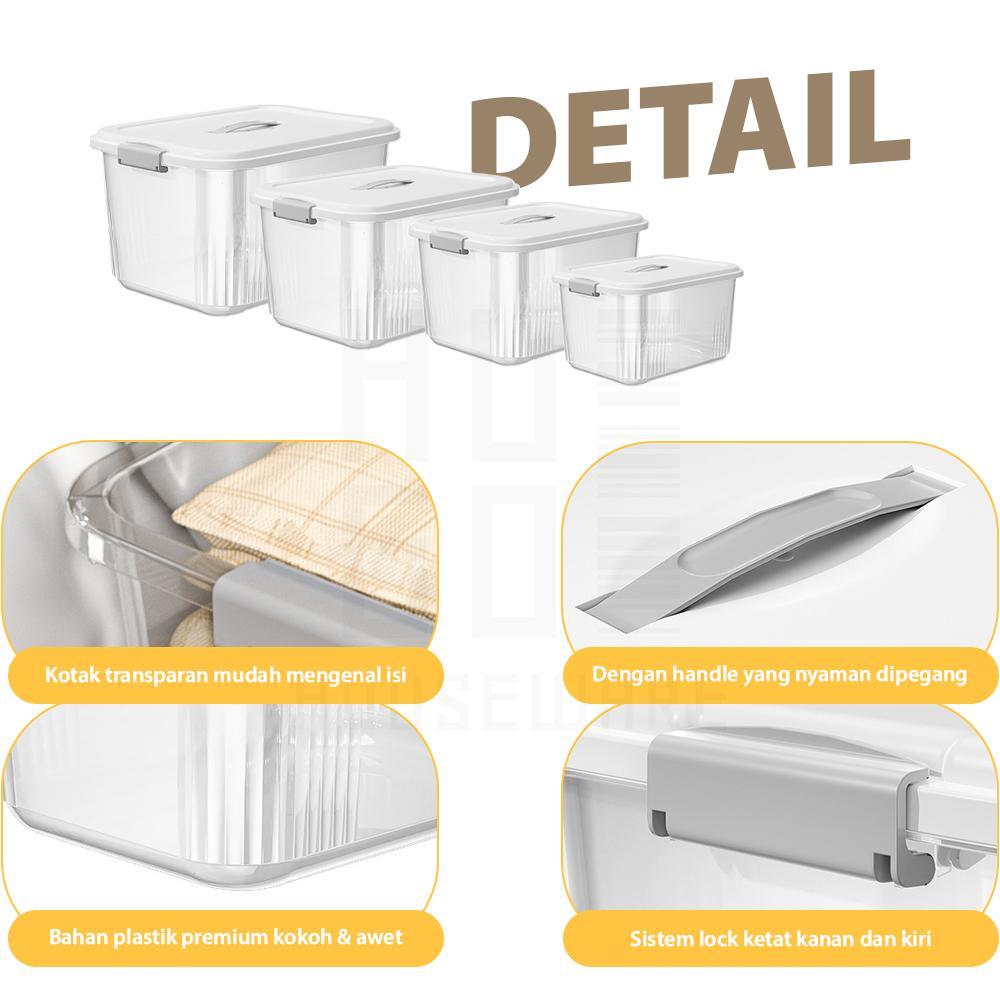 Hugo Houseware Container Box Set 4 Pcs Storage Box Organizer Container Box Plastik Jumbo